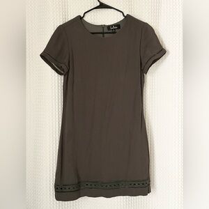 Lulu’s Women's Short Sleeve Dress in Olive Green